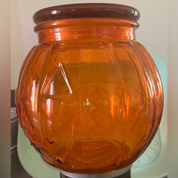Glass Jack o lantern jar - Picture 2 of 3